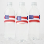 Amerikaanse vlag waterfles etiket (Flessen)