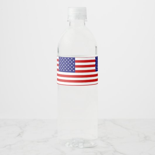 Amerikaanse vlag waterfles etiket (Voorkant)