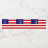 Amerikaanse vlag waterfles etiket (Enkel label)