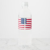 Amerikaanse vlag waterfles etiket (Achterkant)