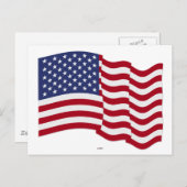Amerikaanse vlag Waving Briefkaart (Voorkant / Achterkant)