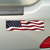 Amerikaanse vlag Waving Bumpersticker (Op auto)