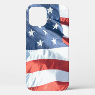 Amerikaanse vlag Waving iPhone 12 Hoesje