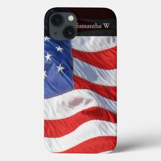 Amerikaanse vlag, Waving in Wind Case-Mate iPhone Case (Achterkant)