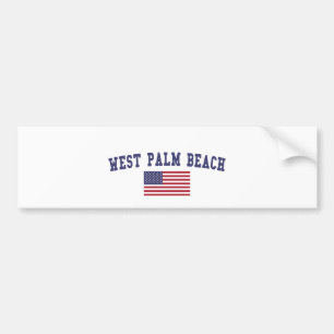 Amerikaanse vlag West Palm Beach Bumpersticker