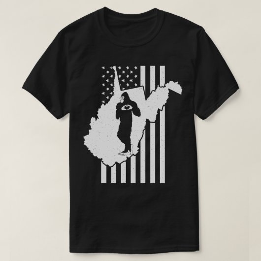 Amerikaanse vlag West Virginia T-shirt (Design voorkant)