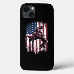 Amerikaanse vlag Westler Wrestle iPhone 13 Hoesje