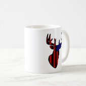 Amerikaanse vlag Whitetail Buck Koffiemok (Voorkant rechts)