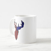 Amerikaanse vlag Whitetail Buck Koffiemok (Voorkant links)