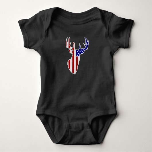 Amerikaanse vlag Whitetail Buck Romper (Voorkant)
