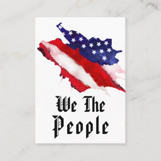 *~* Amerikaanse vlag wij de Waterverf van de Veren Visitekaartje