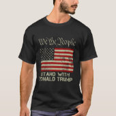 Amerikaanse vlag Wij het volk staan met Donald Tru T-shirt (Voorkant)