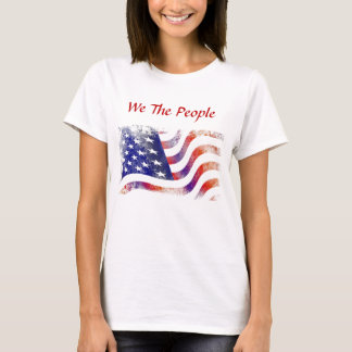 Amerikaanse vlag, wij het volk, vrouwen t-shirt