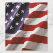 Amerikaanse vlag wijn etiket (Enkel label)