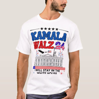 Amerikaanse vlag Witte Huis Kamala Walz Quote Love T-shirt