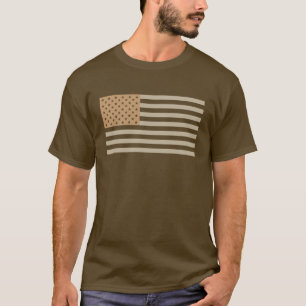 Amerikaanse vlag - woestijnbruine tafels t-shirt