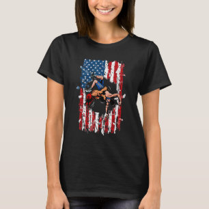 Amerikaanse vlag worstelen Patriottische Amerikaa T-shirt