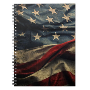 Amerikaanse vlag wuivende stof Notitieboek