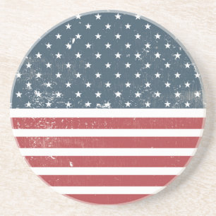 Amerikaanse vlag zandsteen onderzetter