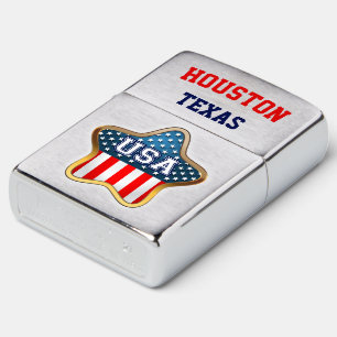 Amerikaanse vlag Zippo Lighter met Star-vorm