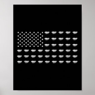 Amerikaanse Vlag Zoete Aardappel Usa Patriottisme Poster