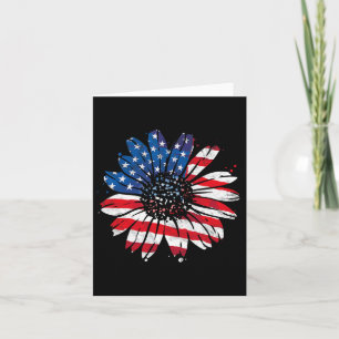 Amerikaanse vlag  zonnebloem Happy 4th of J Kaart