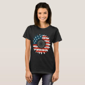 Amerikaanse vlag zonnebloem t-shirt (Voorkant volledig)