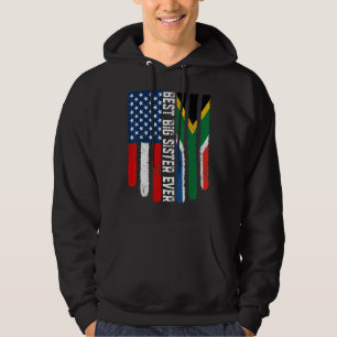 Amerikaanse vlag Zuid-Afrika vlag beste grote zus  Hoodie