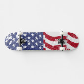 Amerikaanse vlag zwaaien - vervormen #2 skateboard (Horizontaal)