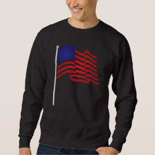 Amerikaanse vlag zwaaien VS Patriottisch Trui
