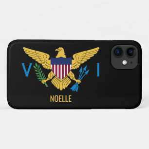 Amerikaanse vlag, zwart iPhone 11 hoesje