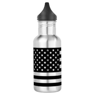 Amerikaanse vlag Zwart Waterfles