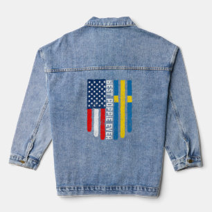Amerikaanse vlag & Zweden vlag beste poppie ooit f Denim Jacket