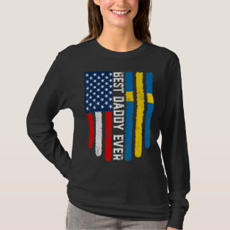 Amerikaanse vlag & Zweedse vlag Beste vader ooit f T-shirt