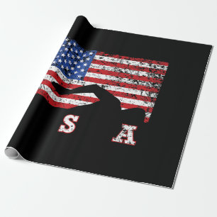 Amerikaanse Vlag Zwemmen USA Cadeau Zwem Team Prem Cadeaupapier