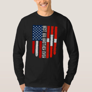 Amerikaanse vlag Zwitserland vlag Beste Big Brothe T-shirt