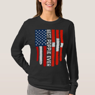Amerikaanse vlag Zwitserland vlag beste papaver oo T-shirt