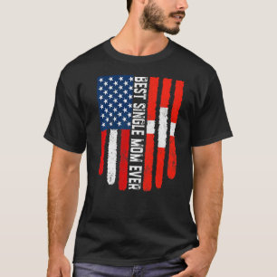 Amerikaanse vlag Zwitserland vlag beste single Mom T-shirt