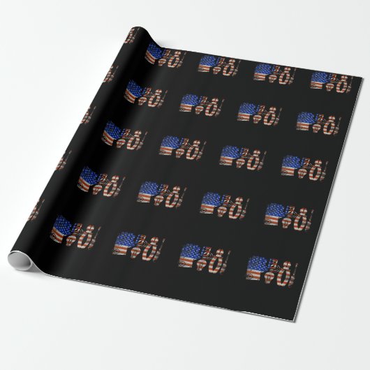 Amerikaanse vlagAmerikaanse elektricien Cadeaupapier (Uitgerold)