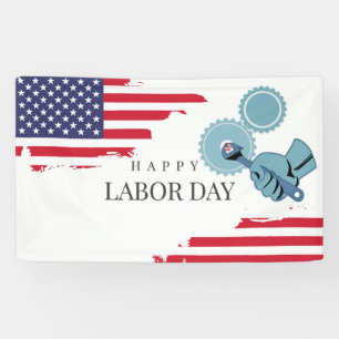 Amerikaanse vlagarbeiddag spandoek