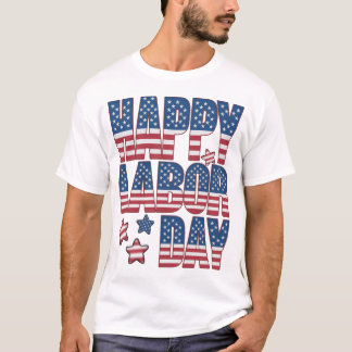 Amerikaanse vlagarbeiddag t-shirt