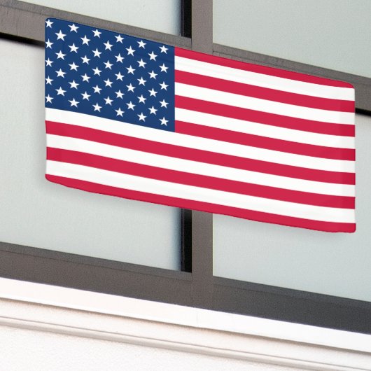 Amerikaanse vlagbanner - Patriottisch - VS Spandoek (Buitenkant Gebouw)