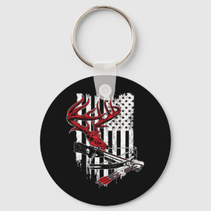 Amerikaanse vlagboogboeg jagen op dieper schedel sleutelhanger