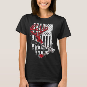 Amerikaanse vlagboogboeg jagen op dieper schedel t-shirt