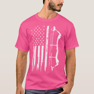 Amerikaanse vlagbootschieten boogschieten voor Dee T-shirt
