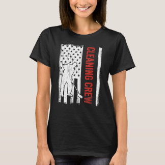 Amerikaanse Vlagenschoonmaakbemanning 4 juli Custo T-shirt