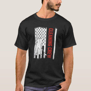 Amerikaanse Vlagenschoonmaakbemanning 4 juli Custo T-shirt