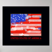 Amerikaanse vlaggedecor poster (Voorkant)