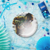 Amerikaanse vlaggelaar papieren bordje (Feest)