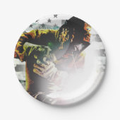 Amerikaanse vlaggelaar papieren bordje (Voorkant)